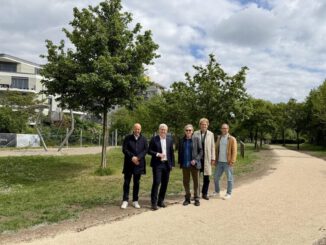 Neue Fuß und Radverbindung in Kastel führt direkt zur Rheinpromenade